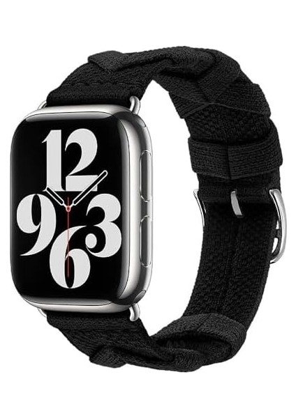 Ile Uyumlu 38MM/40MM Krd-97 Sarmal Örgü Tasarımlı Kordon Siyah fiyatları