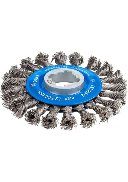 Professional Disk Fırçası, Örgülü Tel Ağır (Metal Için, X- Ø 115 Mm, Tel Kalınlığı 0,5 Mm)