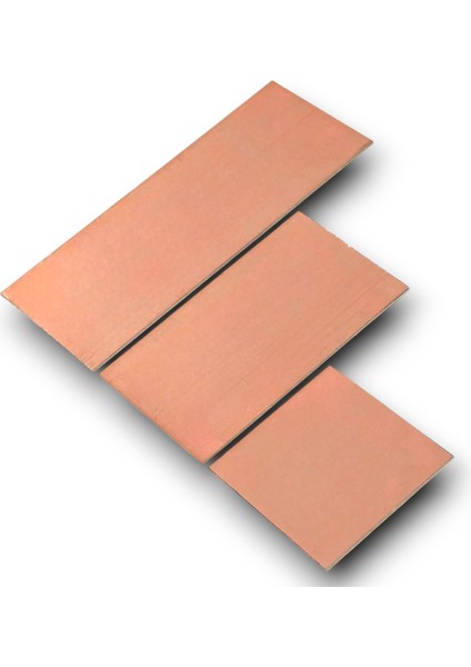 3 Çeşit Çift Taraflı Bakır Plaket Seti Fr2 - 80X87X2MM - 140X87X2MM - 200X87X2MM