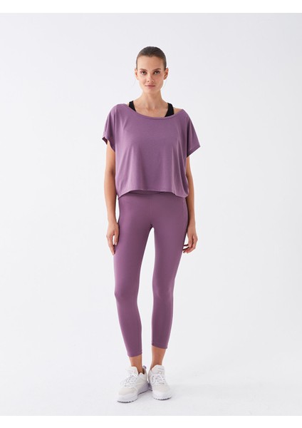 Yeni Sezon Beli Lastikli Düz Interlok Kadın Spor Tayt modelleri