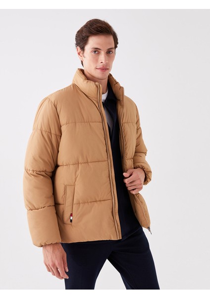 Yeni Sezon Rahat Kalıp Dik Yaka Erkek Şişme Mont