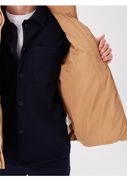 Yeni Sezon Rahat Kalıp Dik Yaka Erkek Şişme Mont indirimleri