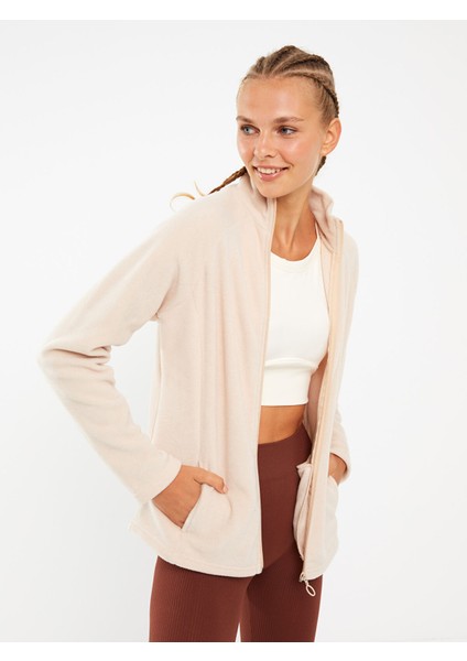 Yeni Sezon Dik Yaka Düz Uzun Kollu Polar Kadın Spor Hırka fiyatları