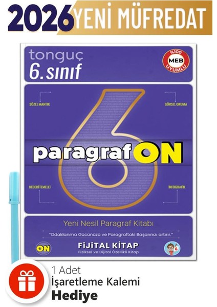 Tonguç H 6. Sınıf Paragrafon Soru Bankası + Hediyeli