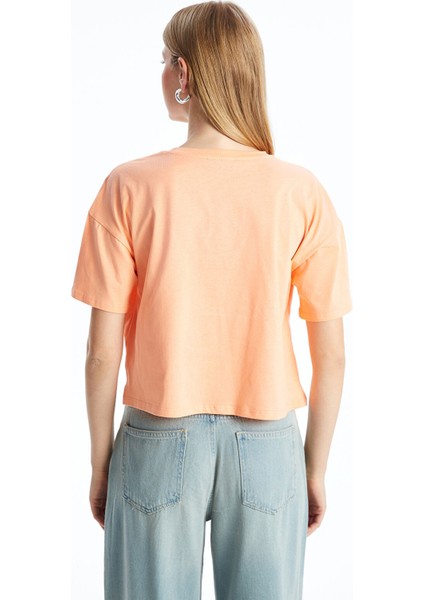 Yeni Sezon Bisiklet Yaka Taşlı Kadın Crop fırsatları