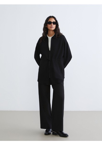 Yeni Sezon Gömlek Yaka Oversize Kadın Fermuarlı Sweatshirt fiyatları