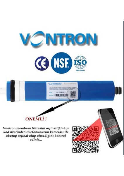 Kapalı Kasa 5 Li Filtre Seti Vontron Membranlı modelleri