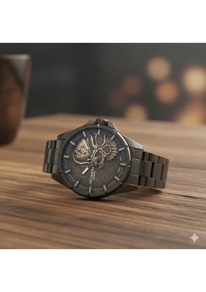 Erkek Kol Saati Antrasit Renk, Antrasit Kadran - Şık Metal Kordon, 2 Yıl Garantili fiyatları