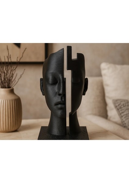 Mindgap Abstract Face – Modern Soyut Yüz Heykeli