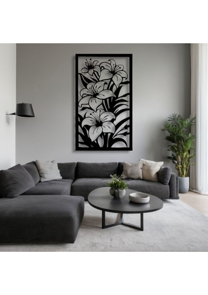 Zambak Bahçesi Metal Tablo – 3D Gölgeli Büyük Duvar Dekoru, Modern ve Zarif Ev Hediyesi fiyatları