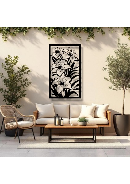 Zambak Bahçesi Metal Tablo – 3D Gölgeli Büyük Duvar Dekoru, Modern ve Zarif Ev Hediyesi fırsatları