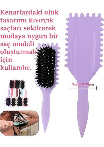 Hacim Veren, Bukle Belirginleştirici, Şekillendirici Saç Fırçası, Belirgin Bukleler