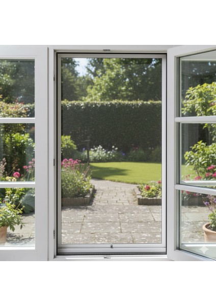 ® Tüm Cam Pencere Kapılara Uyumlu Tek Kanat Pencere Sinekliği