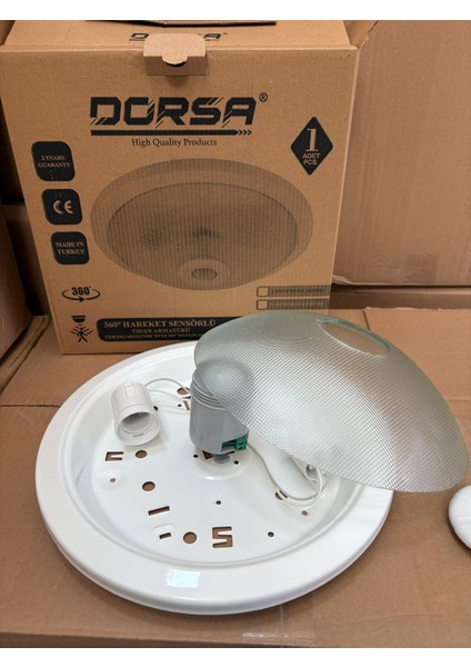 Sensörlü Armatür Metal ve Cam Modeli Lamba Hareket Sensörlü modelleri