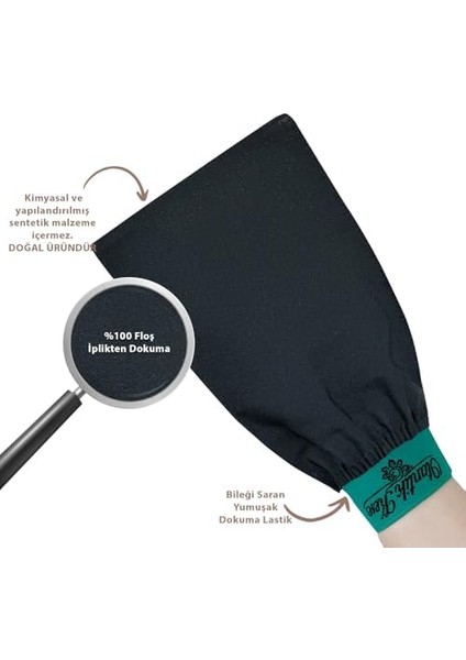 Otantik Kese Banyo Kesesi, Hamam Kesesi, Duş Kesesi, Vücut Kesesi, Siyah Banyo Kesesi