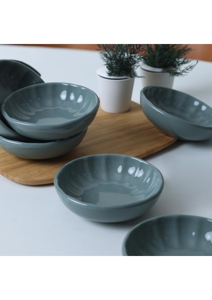 Granit Turkuaz Çerezlik/sosluk 12 cm 6 Adet Q07