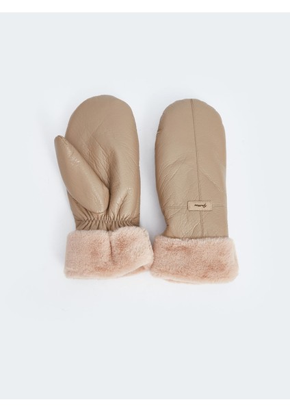 Yeni Sezon Deri Görünümlü Kadın Eldiven