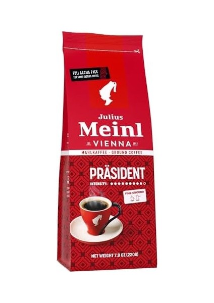 Julius Meinl Präsident Blend Öğütülmüş Filtre Kahve, Orta Kavrulmuş, Yumuşak Içim 220 G fiyatları