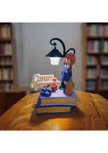 Isme Özel Lambalı Öğretmenler Günü Masa Objesi – Aydınlatmalı Hediyelik Dekor fiyatları