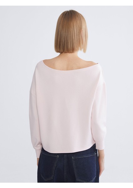 Yeni Sezon Kayık Yaka Baskılı Kadın Sweatshirt fırsatları