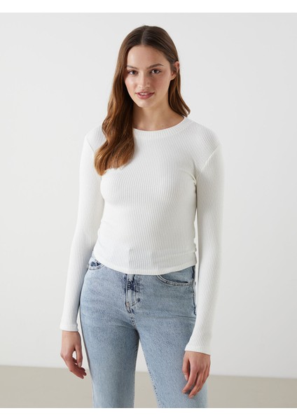 Yeni Sezon Bisiklet Yaka Dokulu Kadın Body