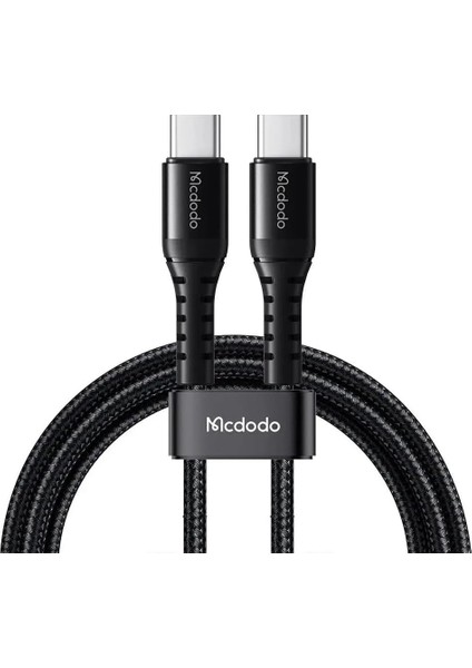 CA-5643 60W 3A Type-C To Type-C Şarj ve Data Kablosu Siyah - 2m