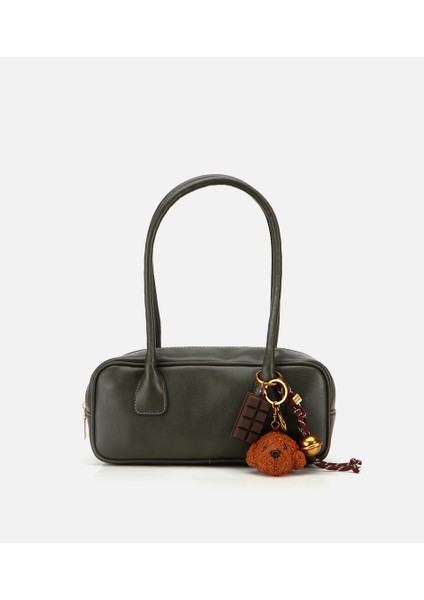 03CAH316890A880 KADIN Haki Charm Detaylı Omuz Çantası