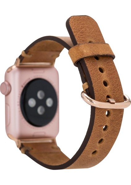Apple Watch Uyumlu Deri Kordon 38-40-41MM Roma G19 Taba fiyatları