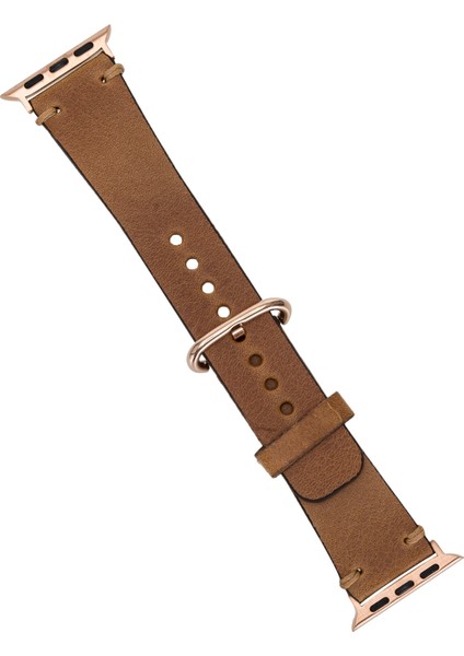Apple Watch Uyumlu Deri Kordon 38-40-41MM Roma G19 Taba modelleri