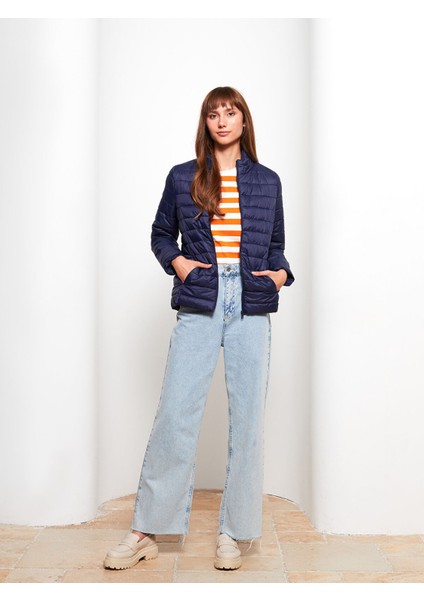 Yeni Sezon Dik Yaka Düz Uzun Kollu Kadın Şişme Mont fiyatları