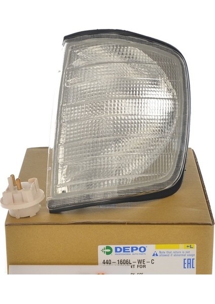 Mercedes W124 Kasa 200E E200 Sol Şöför Tarafı Beyaz Sinyal Komple Duylu