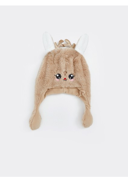 Yeni Sezon Hayvan Nakışlı Pelüş Kız Çocuk Kar Şapkası fiyatları