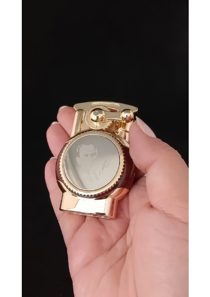 Lüks Metal Gövde Atatürk Figürlü Özel Tasarım Jet Alev Çakmak