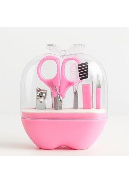 Manikür & Pedikür Seti – Elma Şekilli 9’lu Pembe, Taşınabilir El ve Tırnak Bakım Kiti fiyatları