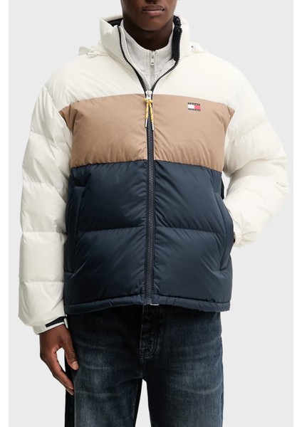 Regular Fit Logolu Dik Yaka Kapüşonlu Mont Erkek Mont DM0DM22117 Ybl