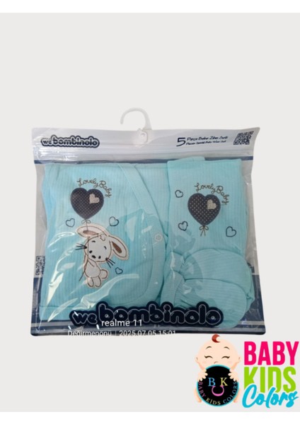 Fitilli Kumaşa Kalpli Tavşan Baskılı Poşette 5'li Set fiyatları