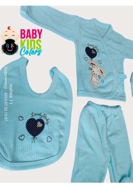 Fitilli Kumaşa Kalpli Tavşan Baskılı Poşette 5'li Set fırsatları