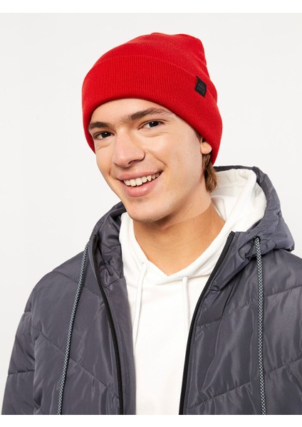 Yeni Sezon Pamuklu Etiket Nakışlı Erkek Bere