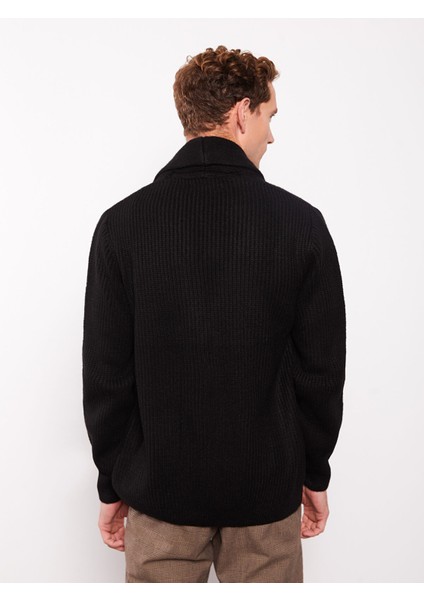 Yeni Sezon Slim Fit Şal Yaka Uzun Kollu Erkek Triko Hırka fırsatları