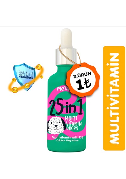 Köpekler için Premium Multi Vitamin Damla, Doğal ve Organik Içerikli Köpek vitamini, 50 ML