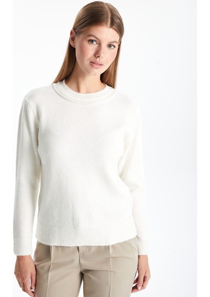 Yeni Sezon Bisiklet Yaka Kadın Triko Kazak