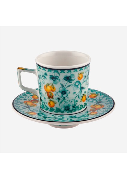 Arancia Turkuaz Porselen Kahve Fincan Seti 120 ml fiyatları