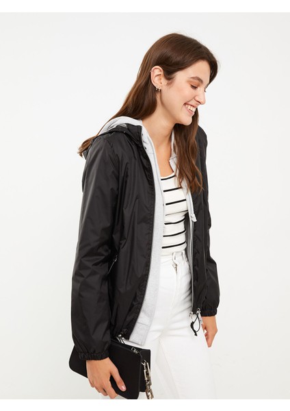 Yeni Sezon Kadın Kapüşonlu Düz Yağmurluk modelleri