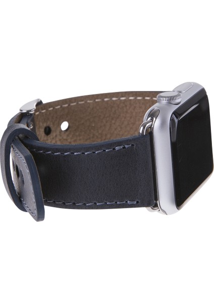 Apple Watch Uyumlu Deri Kordon 42-44-45MM CZ01 Lacivert