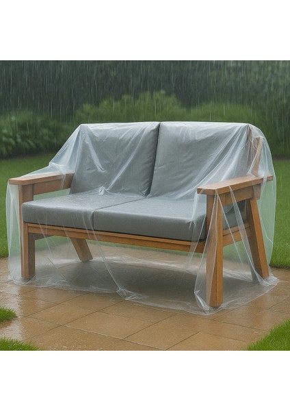 Köşeli Iki Kişilik Kalın Koltuk Naylonu (240 x 165 ) Yağmura Dayanıklı Bahçe Koltuğu Naylonu indirimleri