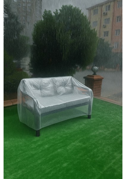 Köşeli Iki Kişilik Kalın Koltuk Naylonu (240 x 165 ) Yağmura Dayanıklı Bahçe Koltuğu Naylonu