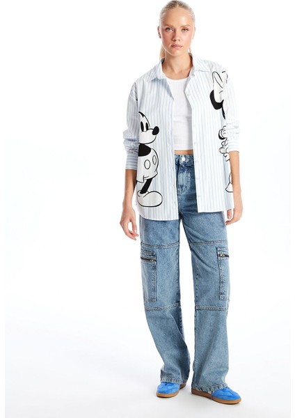 Yeni Sezon Mickey Mouse Baskılı Kadın Gömlek fiyatları
