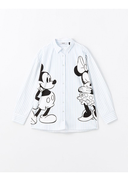 Yeni Sezon Mickey Mouse Baskılı Kadın Gömlek indirimleri