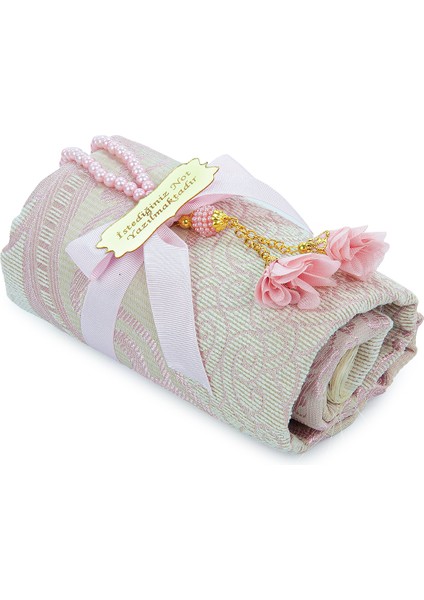 Hediyelik Isme Özel Tesbihli Seccade Seti Pembe indirimleri