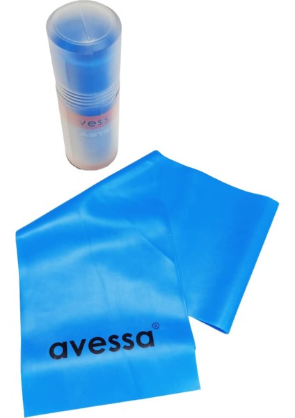 Avessa Pilates Bandi Mavi Orta Direnç Tüp 1500X15X0,55 mm
